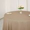 108" Natural Round Faux Burlap Tablecloth Wedding Table Party Decorations